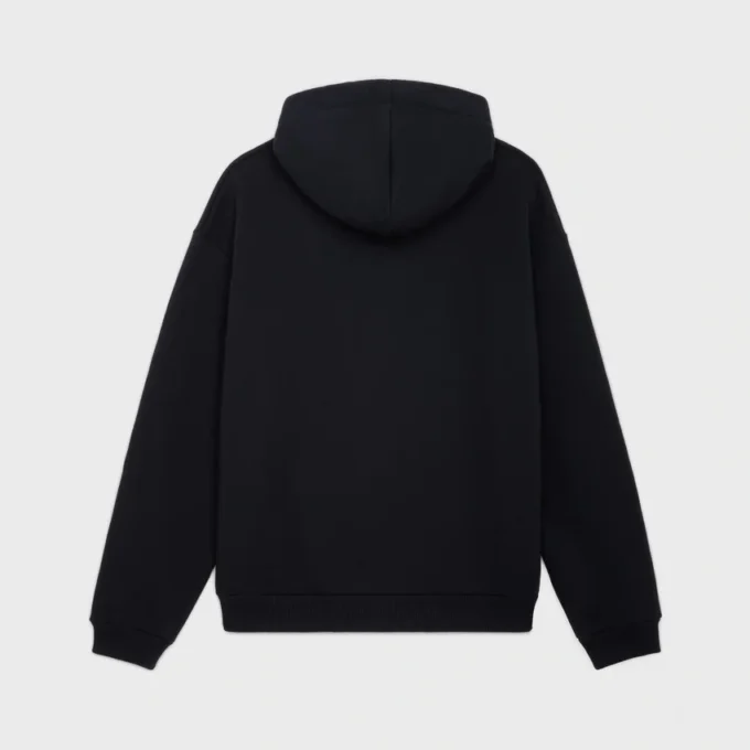 Pamuklu Polar CELINE Bol Kesim Kapüşonlu Sweatshirt Pamuklu Polar CELINE Bol Kesim Kapüşonlu Sweatshirt