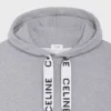 Pamuklu Polar CELINE Bol Kesim Kapüşonlu Sweatshirt Pamuklu Polar CELINE Bol Kesim Kapüşonlu Sweatshirt