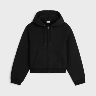 Pamuklu Polar Fermuarlı Kapüşonlu Sweatshirt Pamuklu Polar Fermuarlı Kapüşonlu Sweatshirt