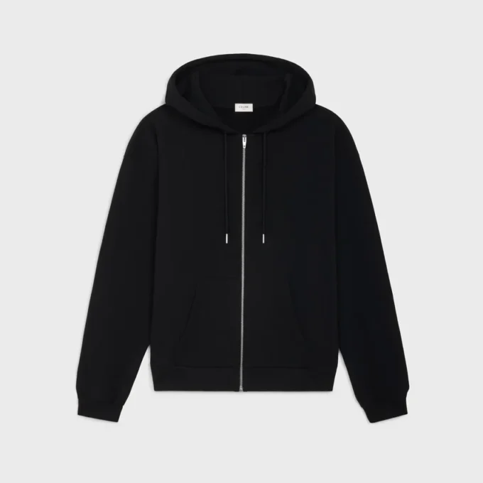 Pamuklu Polar Fermuarlı Kapüşonlu Sweatshirt Pamuklu Polar Fermuarlı Kapüşonlu Sweatshirt