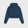 Pamuklu Polar Kısaltılmış Kapüşonlu Sweatshirt Pamuklu Polar Kısaltılmış Kapüşonlu Sweatshirt