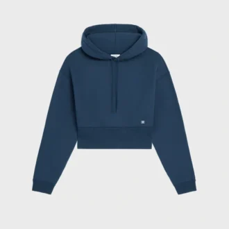 Pamuklu Polar Kısaltılmış Kapüşonlu Sweatshirt Pamuklu Polar Kısaltılmış Kapüşonlu Sweatshirt