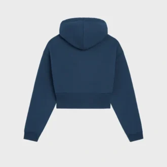 Pamuklu Polar Kısaltılmış Kapüşonlu Sweatshirt Pamuklu Polar Kısaltılmış Kapüşonlu Sweatshirt