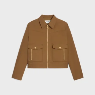 Pamuklu Twill Western Blouson Ceket