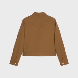 Pamuklu Twill Western Blouson Ceket