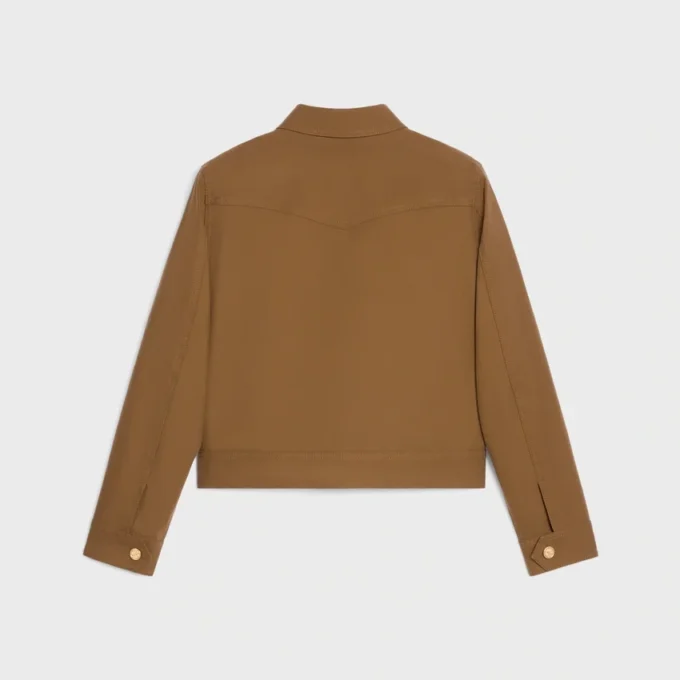 Pamuklu Twill Western Blouson Ceket