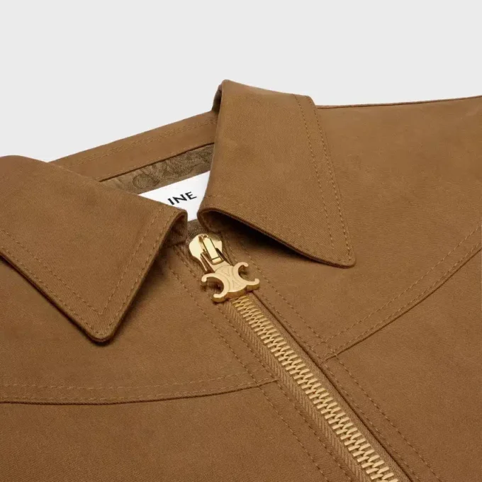 Pamuklu Twill Western Blouson Ceket