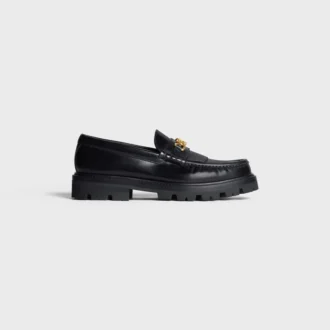 Parlak Boğa Derisi Triomphe Margaret Loafer