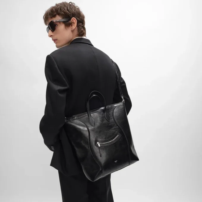 Parlak Dana Derisi Vertical Cabas Luggage