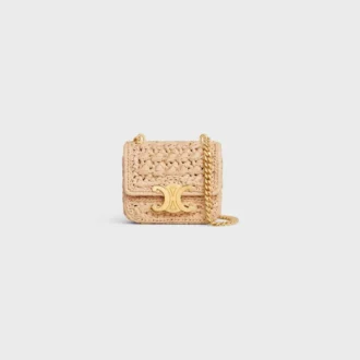 Rafya Efektli Kumaştan Mini Chain Claude