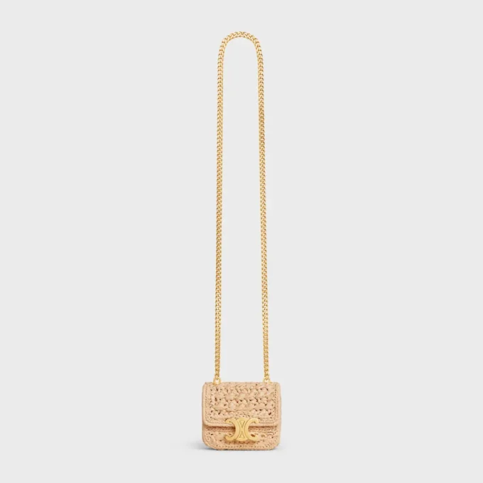 Rafya Efektli Kumaştan Mini Chain Claude Rafya Efektli Kumaştan Mini Chain Claude