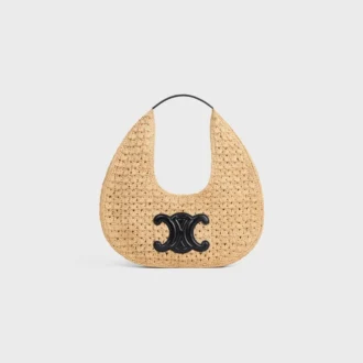 Rafya ve Dana Derisinden CELINE Classic Panier Hobo Çanta