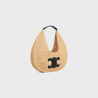 Rafya ve Dana Derisinden CELINE Classic Panier Hobo Çanta
