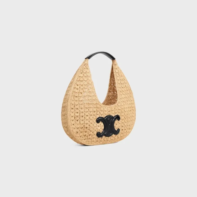 Rafya ve Dana Derisinden CELINE Classic Panier Hobo Çanta Rafya ve Dana Derisinden CELINE Classic Panier Hobo Çanta