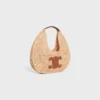Rafya ve Dana Derisinden CELINE Classic Panier Hobo Çanta Rafya ve Dana Derisinden CELINE Classic Panier Hobo Çanta