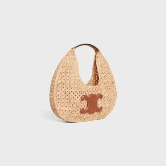 Rafya ve Dana Derisinden CELINE Classic Panier Hobo Çanta