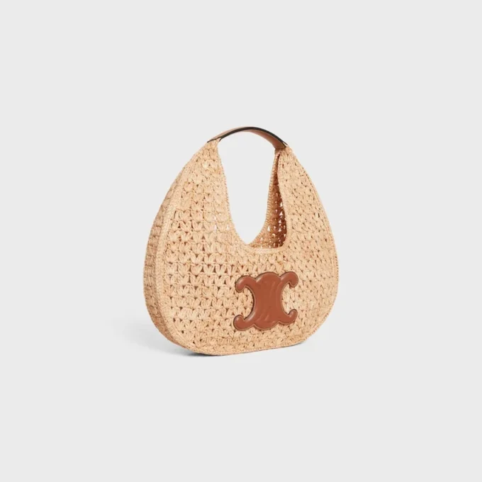 Rafya ve Dana Derisinden CELINE Classic Panier Hobo Çanta Rafya ve Dana Derisinden CELINE Classic Panier Hobo Çanta