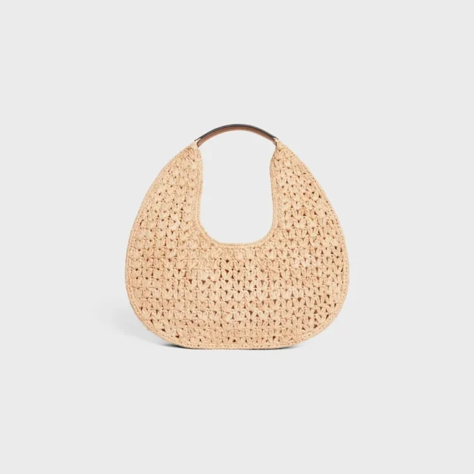 Rafya ve Dana Derisinden CELINE Classic Panier Hobo Çanta Rafya ve Dana Derisinden CELINE Classic Panier Hobo Çanta