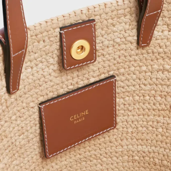 Rafya ve Dana Derisinden Nano Supple CELINE Classic Panier Rafya ve Dana Derisinden Nano Supple CELINE Classic Panier