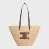 Rafya ve Dana Derisinden Orta Boy Esnek CELINE Classic Panier Rafya ve Dana Derisinden Orta Boy Esnek CELINE Classic Panier