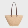 Rafya ve Dana Derisinden Orta Boy Esnek CELINE Classic Panier Rafya ve Dana Derisinden Orta Boy Esnek CELINE Classic Panier