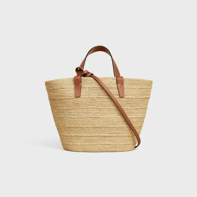 Rafya ve Dana Derisinden Teen Supple CELINE Classic Panier Rafya ve Dana Derisinden Teen Supple CELINE Classic Panier
