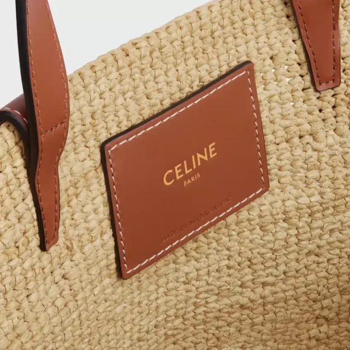 Rafya ve Dana Derisinden Teen Supple CELINE Classic Panier Rafya ve Dana Derisinden Teen Supple CELINE Classic Panier