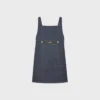 Raw Wash Denim Empire Mini Elbise Raw Wash Denim Empire Mini Elbise