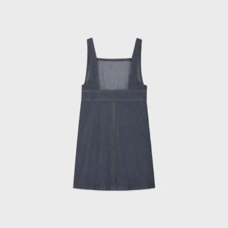 Raw Wash Denim Empire Mini Elbise