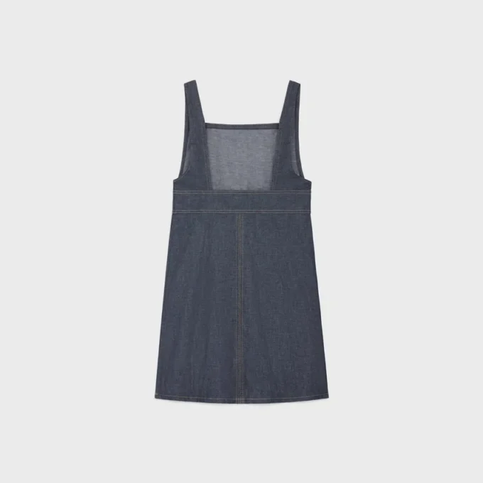 Raw Wash Denim Empire Mini Elbise Raw Wash Denim Empire Mini Elbise