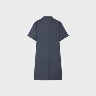 Raw Wash Denim Mini Elbise
