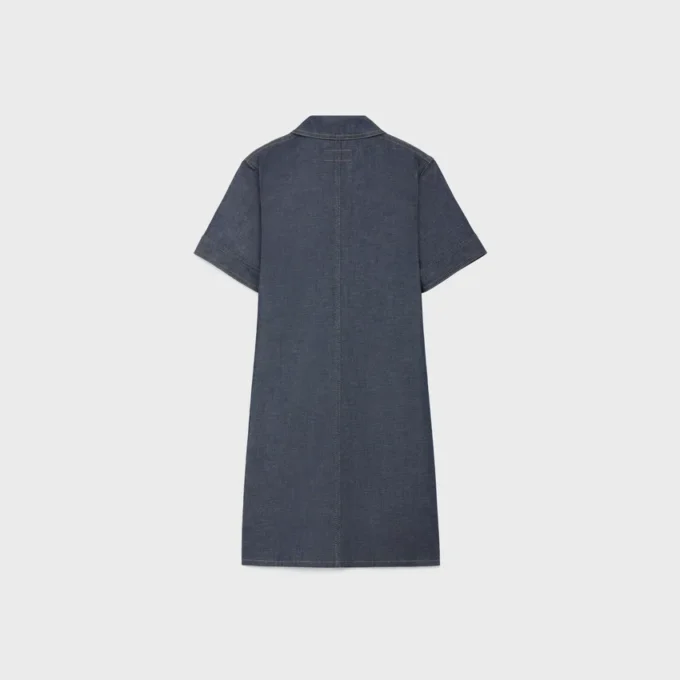 Raw Wash Denim Mini Elbise Raw Wash Denim Mini Elbise