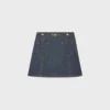 Raw Wash Denim Trapeze Mini Etek Raw Wash Denim Trapeze Mini Etek