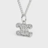 Rodyum Kaplamalı Pirinç ve Kristal Triomphe Rhinestone Kolye Rodyum Kaplamalı Pirinç ve Kristal Triomphe Rhinestone Kolye