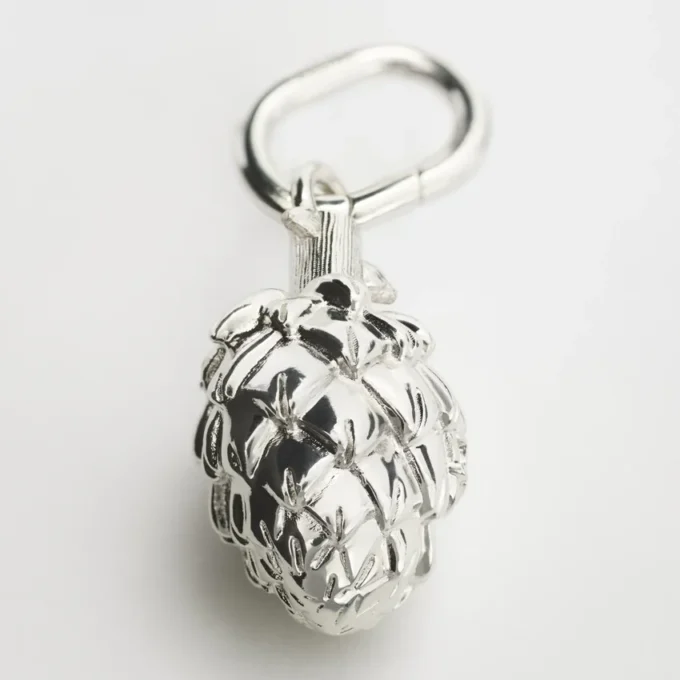 Rodyum Kaplamalı Pirinçten Artichoke Charms Rodyum Kaplamalı Pirinçten Artichoke Charms