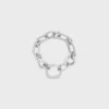 Rodyum Kaplamalı Pirinçten Modern İnce Gourmette Charm Rodyum Kaplamalı Pirinçten Modern İnce Gourmette Charm