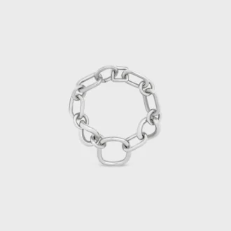 Rodyum Kaplamalı Pirinçten Modern İnce Gourmette Charm Rodyum Kaplamalı Pirinçten Modern İnce Gourmette Charm