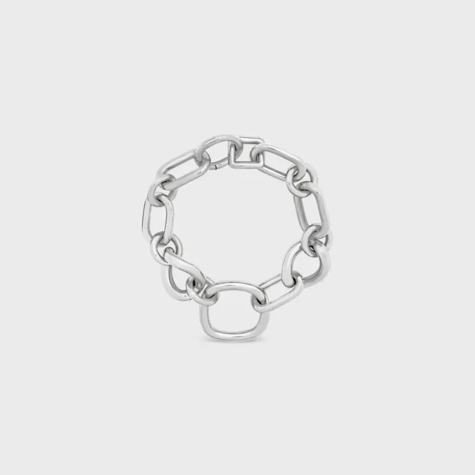 Rodyum Kaplamalı Pirinçten Modern İnce Gourmette Charm Rodyum Kaplamalı Pirinçten Modern İnce Gourmette Charm