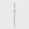 Rodyum Kaplamalı Pirinçten Modern İnce Gourmette Charm Rodyum Kaplamalı Pirinçten Modern İnce Gourmette Charm