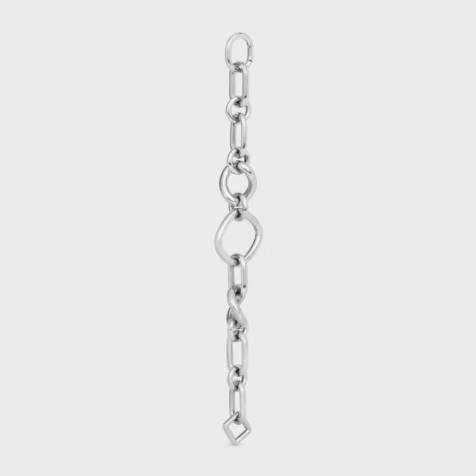 Rodyum Kaplamalı Pirinçten Modern İnce Gourmette Charm Rodyum Kaplamalı Pirinçten Modern İnce Gourmette Charm