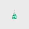 Rodyum Kaplamalı Reçine ve Pirinçten Üretilmiş Berlingot Charms Rodyum Kaplamalı Reçine ve Pirinçten Üretilmiş Berlingot Charms