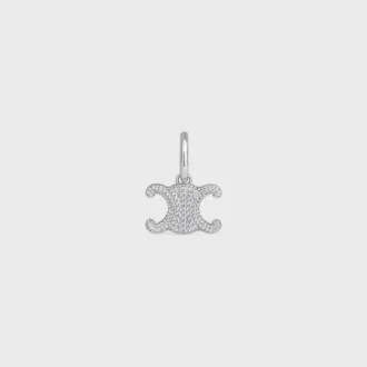 Rodyum Kaplamalı Strass ve Pirinçten Üretilmiş CELINE Charms Triomphe Rodyum Kaplamalı Strass ve Pirinçten Üretilmiş CELINE Charms Triomphe