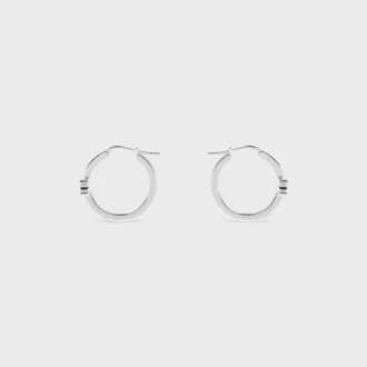 Rodyum Kaplamalı Strass ve Pirinçten Üretilmiş Triomphe Sparkle Hoops Rodyum Kaplamalı Strass ve Pirinçten Üretilmiş Triomphe Sparkle Hoops
