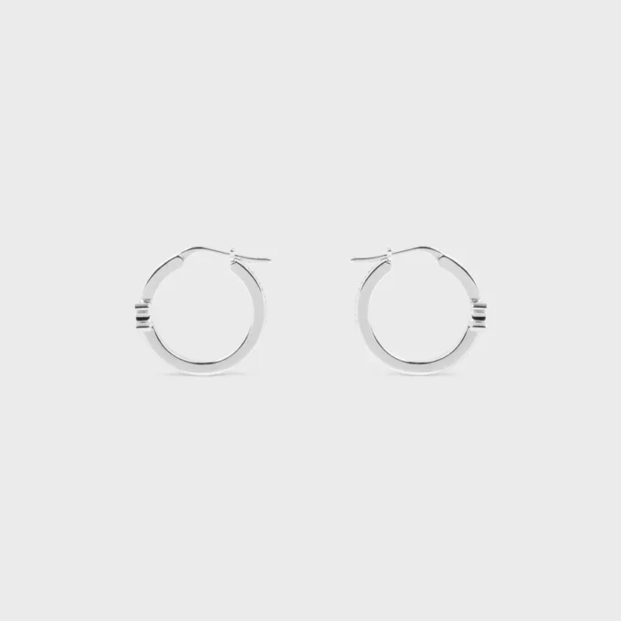 Rodyum Kaplamalı Strass ve Pirinçten Üretilmiş Triomphe Sparkle Hoops Rodyum Kaplamalı Strass ve Pirinçten Üretilmiş Triomphe Sparkle Hoops