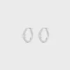 Rodyum Kaplamalı Strass ve Pirinçten Üretilmiş Triomphe Sparkle Hoops Rodyum Kaplamalı Strass ve Pirinçten Üretilmiş Triomphe Sparkle Hoops