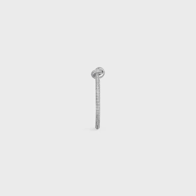 Rodyum Kaplamalı Strass ve Pirinçten Yapılmış Knot Sparkle Manşet Rodyum Kaplamalı Strass ve Pirinçten Yapılmış Knot Sparkle Manşet