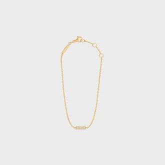 Sarı Altın ve Pırlantalı CELINE Line Bileklik