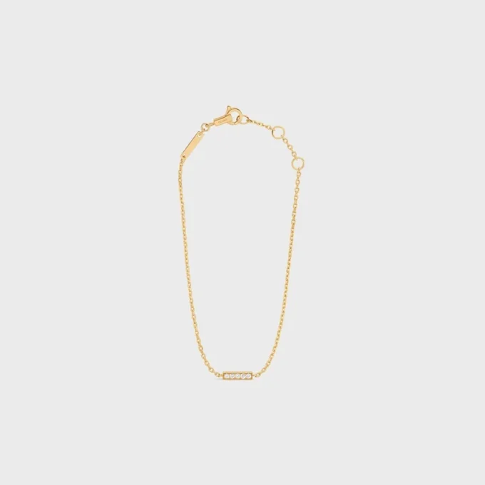 Sarı Altın ve Pırlantalı CELINE Line Bileklik Sarı Altın ve Pırlantalı CELINE Line Bileklik