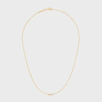 Sarı Altın ve Pırlantalı CELINE Line Kolye