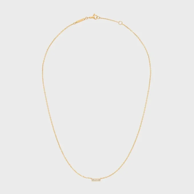 Sarı Altın ve Pırlantalı CELINE Line Kolye Sarı Altın ve Pırlantalı CELINE Line Kolye